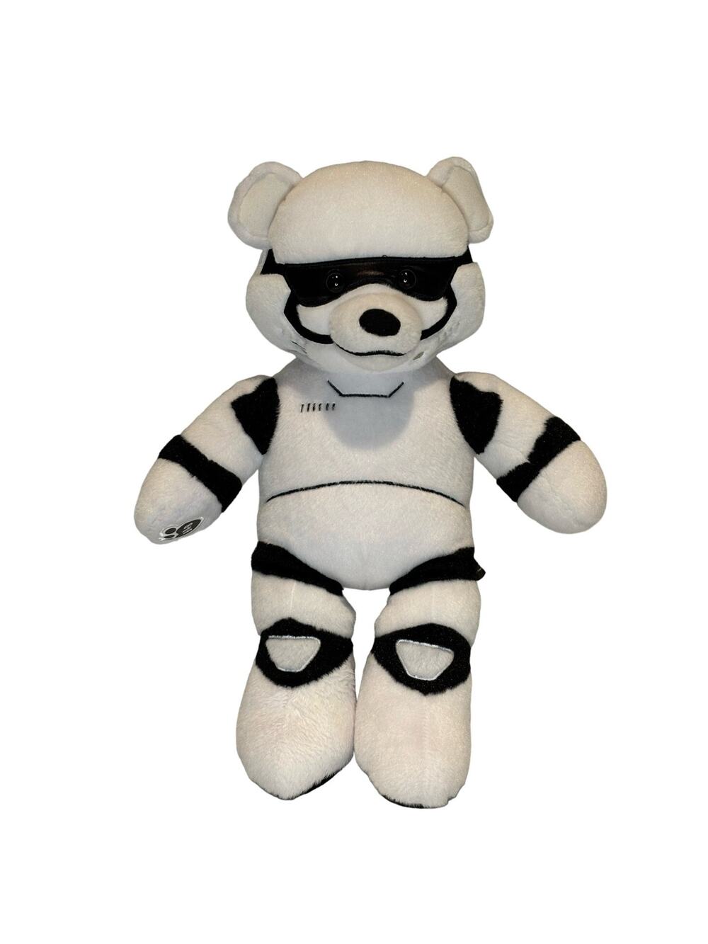 Build-A-Bear Star Wars Stormtrooper Bear, White and Black, EUC